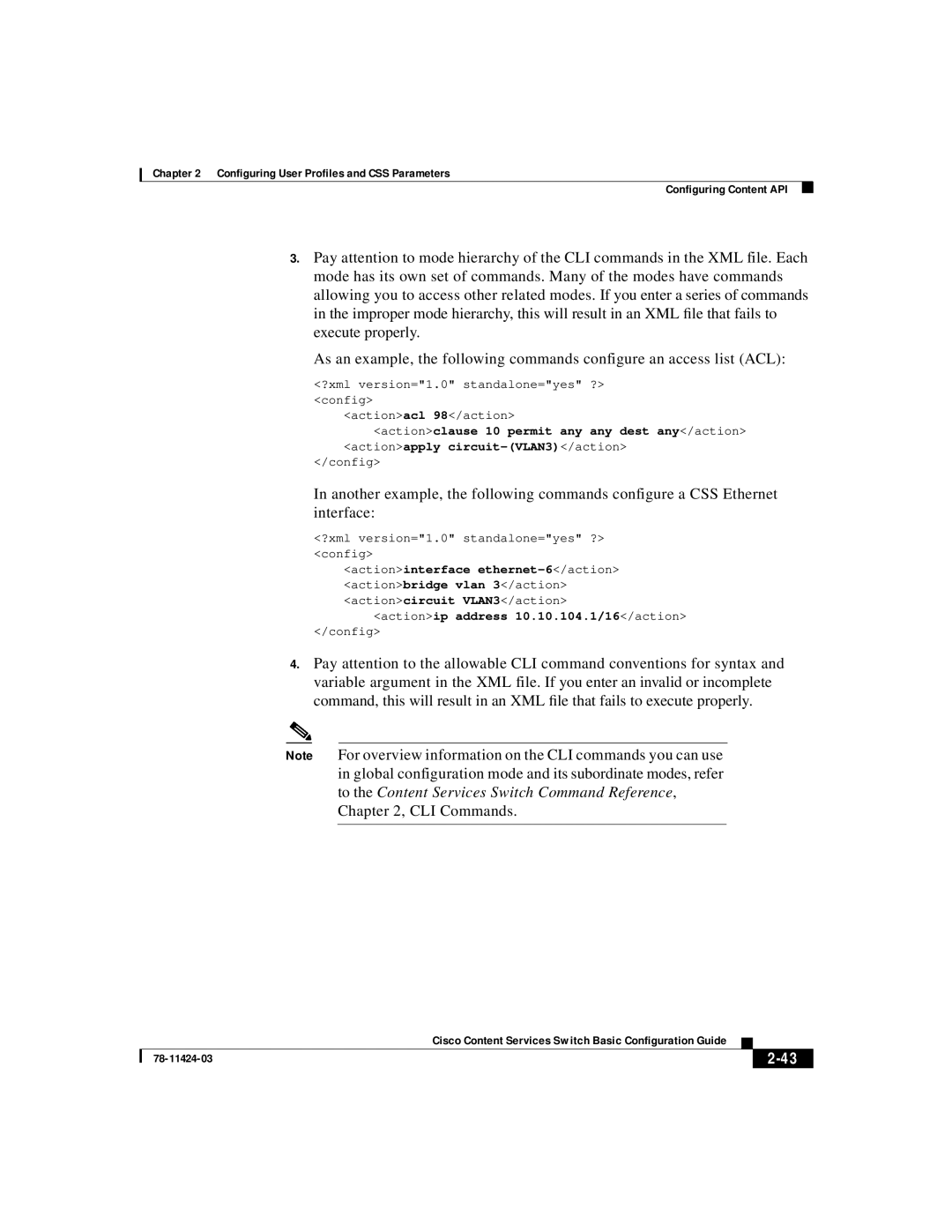 Cisco Systems 78-11424-03 manual Actioninterface ethernet-6/action, Actionip address 10.10.104.1/16/action 