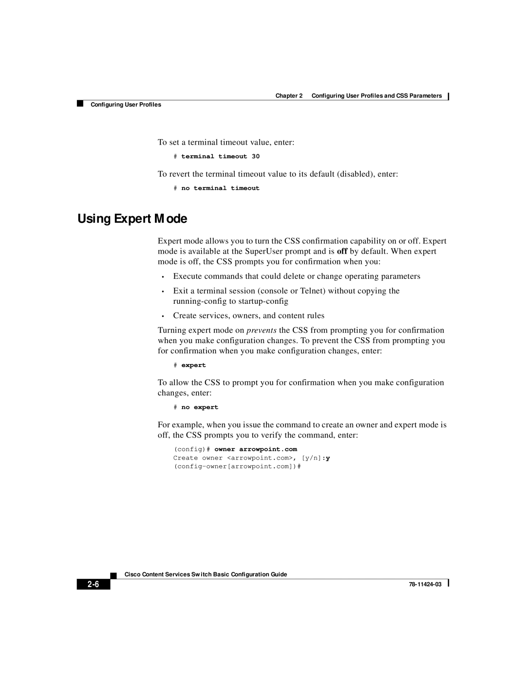 Cisco Systems 78-11424-03 manual Using Expert Mode 