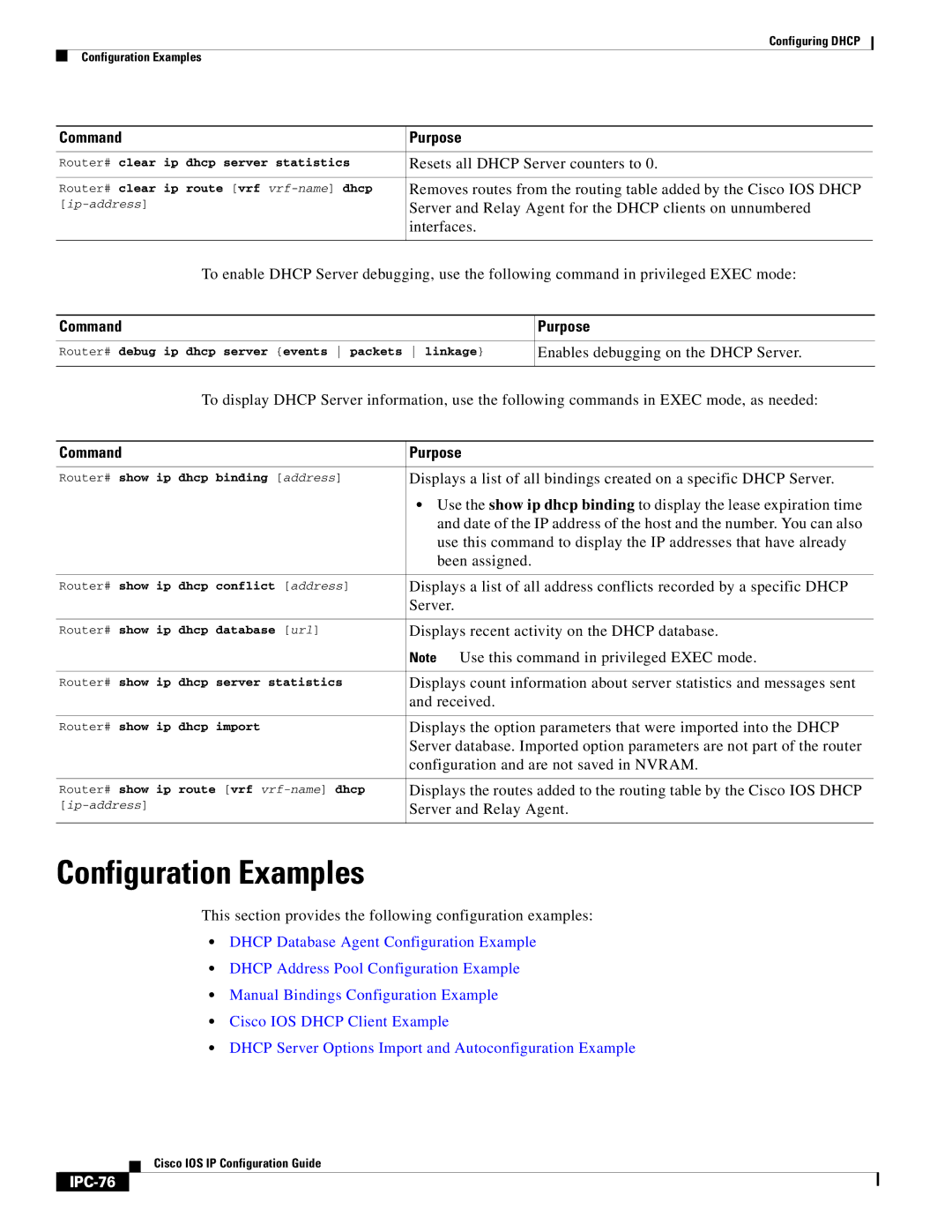 Cisco Systems 78-11741-02 manual Configuration Examples, IPC-76 