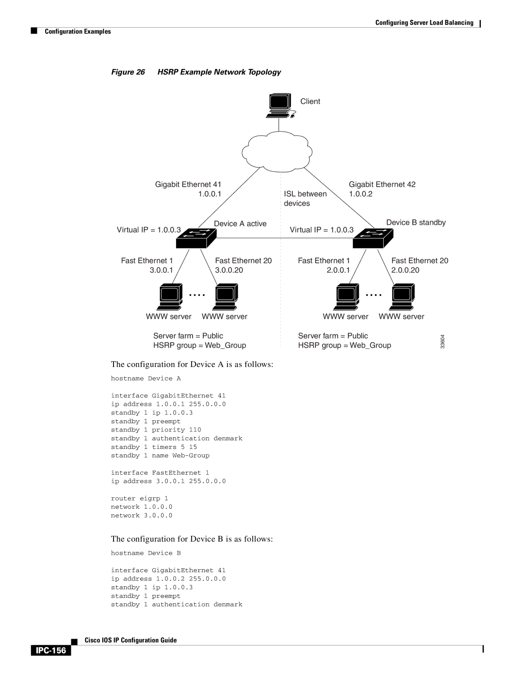 Cisco Systems 78-11741-02 Configuration for Device a is as follows, Configuration for Device B is as follows, IPC-156 