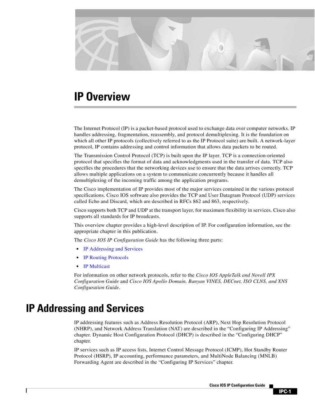 Cisco Systems 78-11741-02 manual IP Overview, IP Addressing and Services 