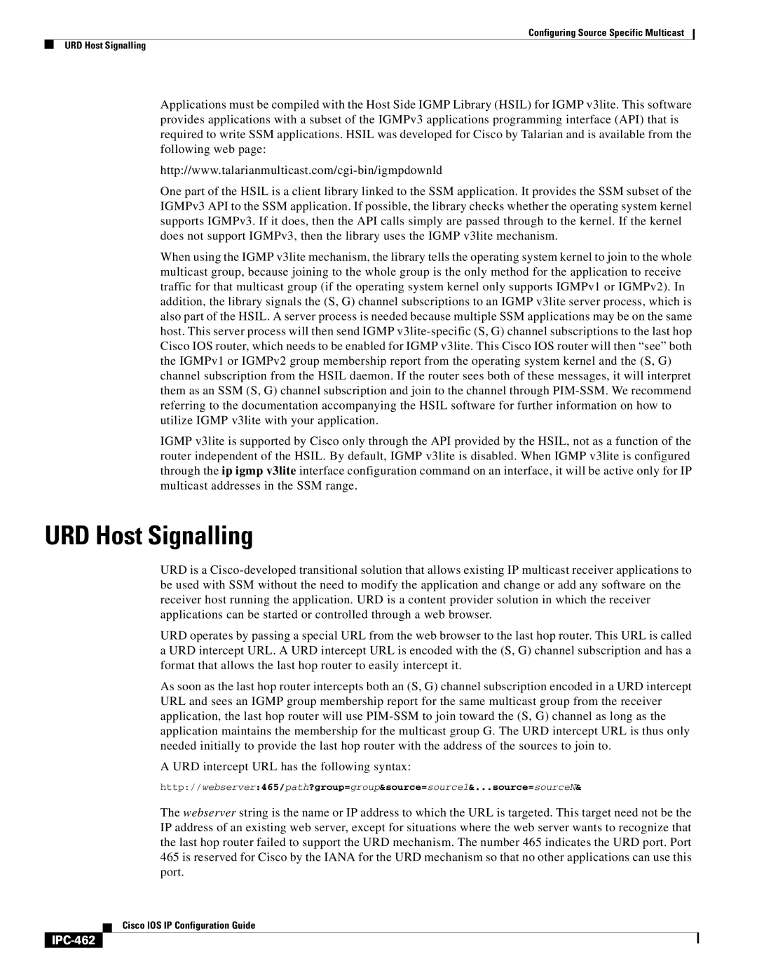 Cisco Systems 78-11741-02 manual URD Host Signalling, IPC-462 