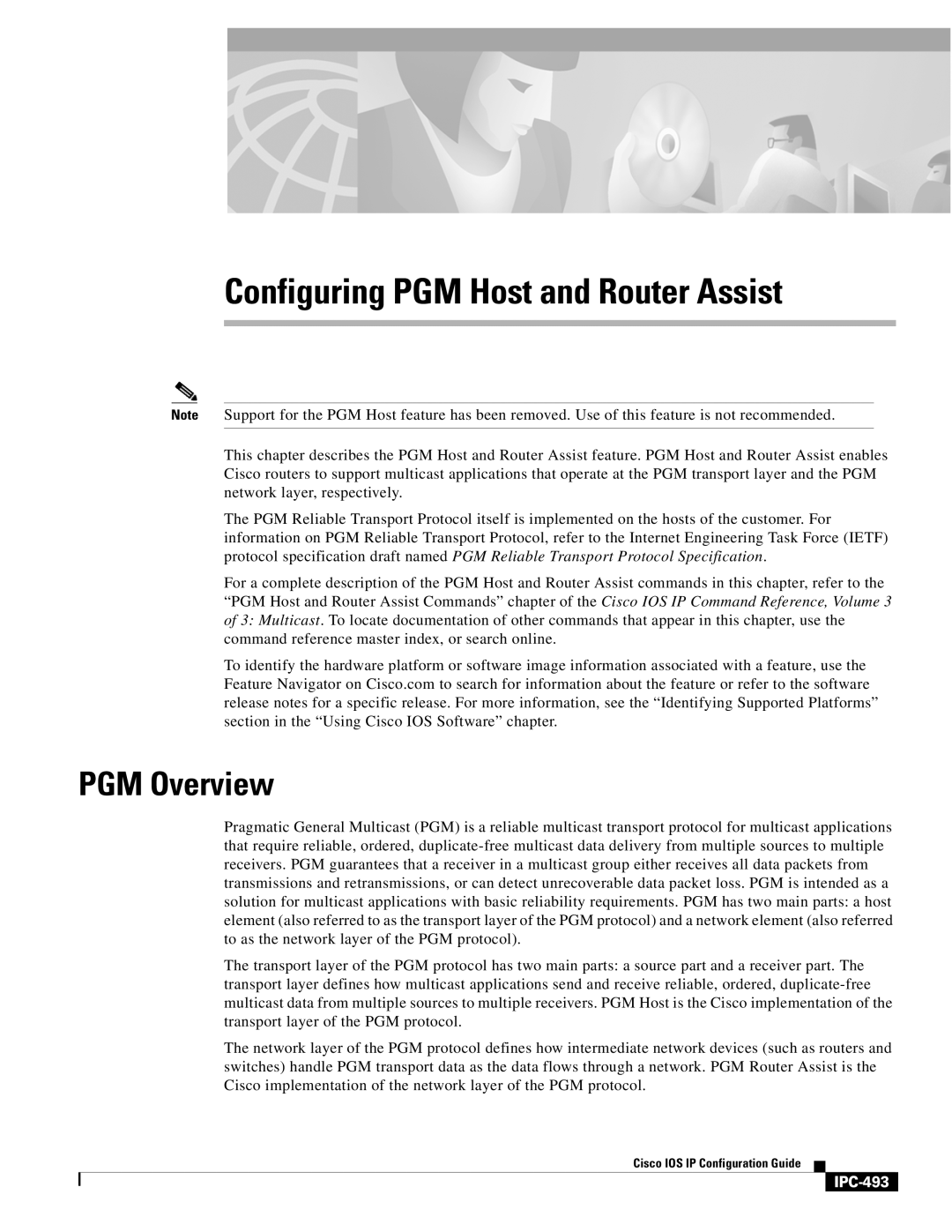 Cisco Systems 78-11741-02 manual Configuring PGM Host and Router Assist, PGM Overview, IPC-493 