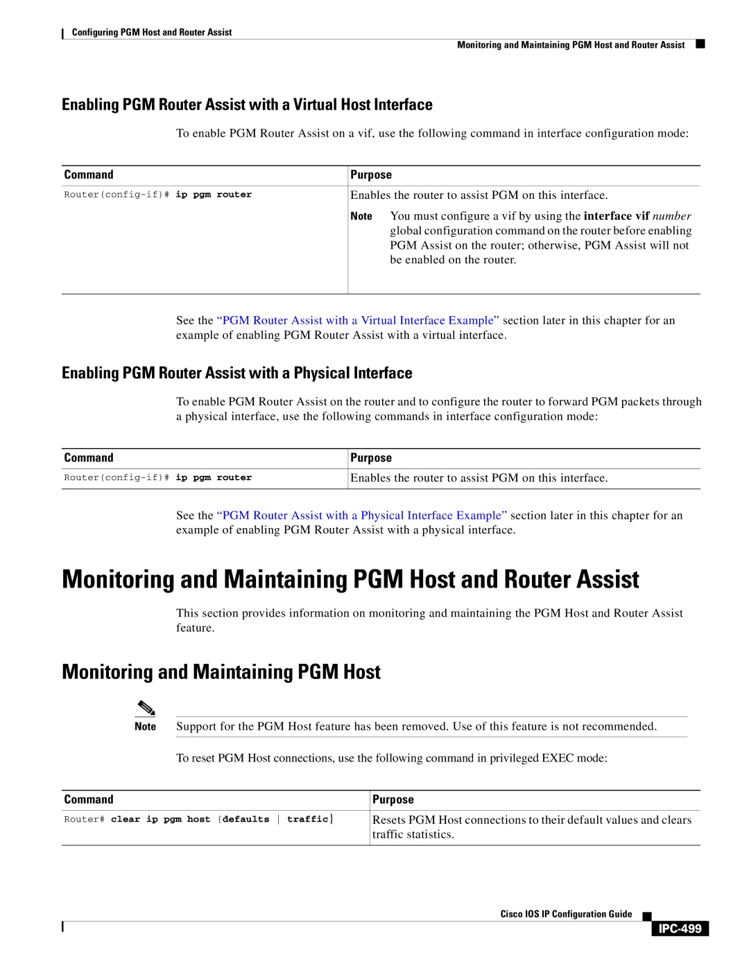 Cisco Systems 78-11741-02 Monitoring and Maintaining PGM Host, Enabling PGM Router Assist with a Virtual Host Interface 