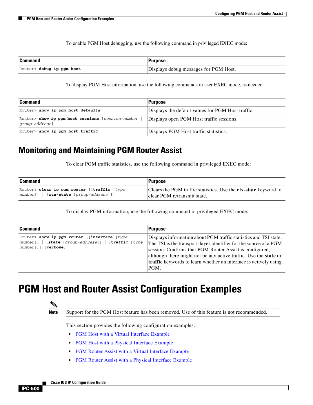 Cisco Systems 78-11741-02 PGM Host and Router Assist Configuration Examples, Monitoring and Maintaining PGM Router Assist 