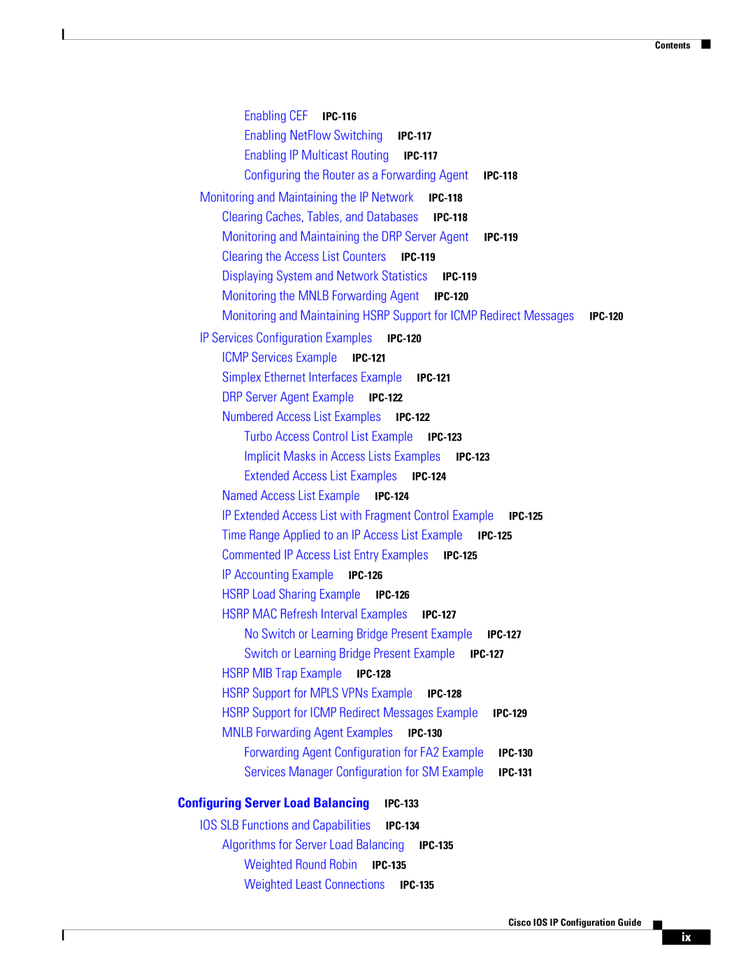 Cisco Systems 78-11741-02 manual Enabling CEF IPC-116 