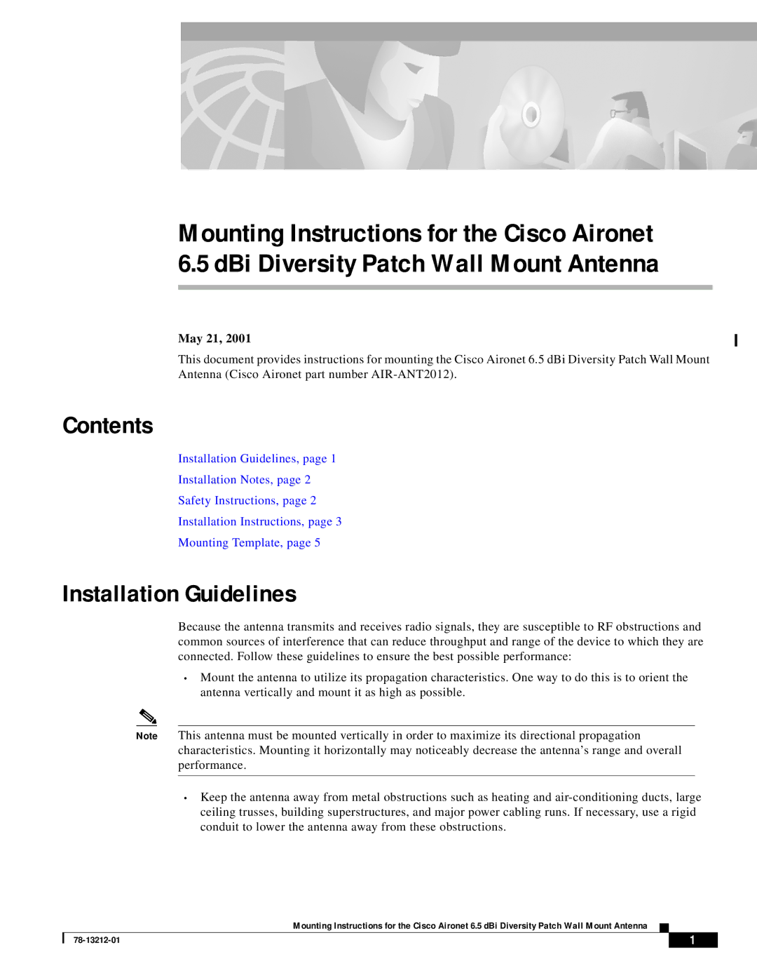 Cisco Systems 78-13212-01 installation instructions Contents, Installation Guidelines 