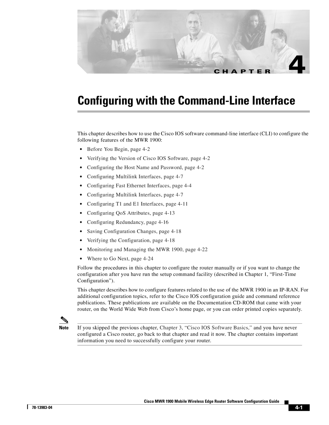 Cisco Systems 78-13983-04 manual Configuring with the Command-Line Interface 