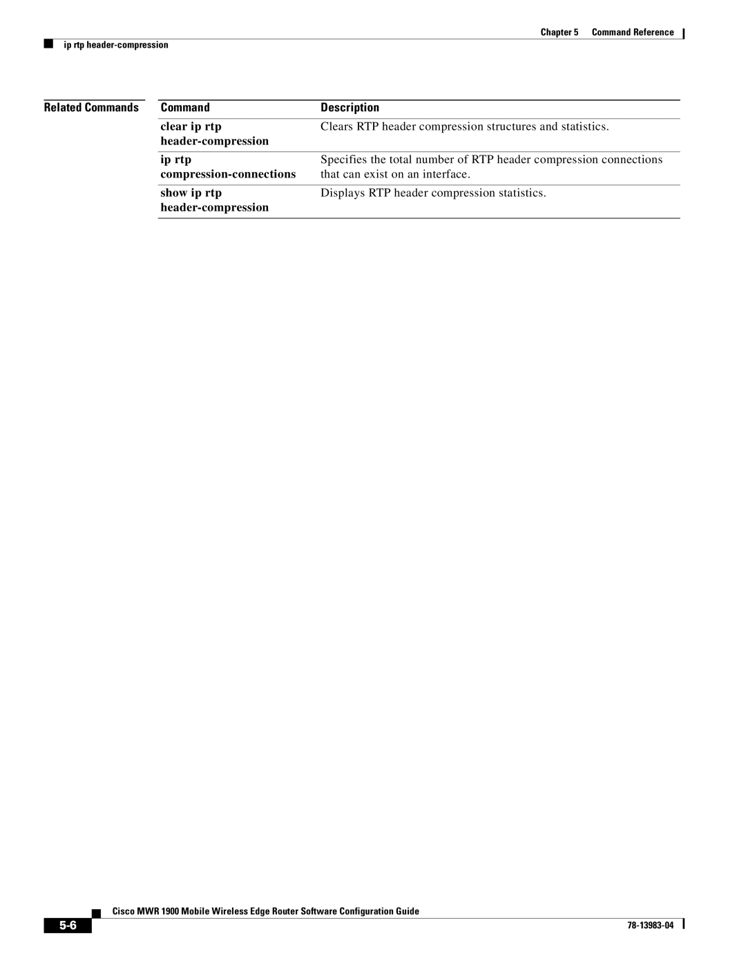 Cisco Systems 78-13983-04 manual Related Commands Description 