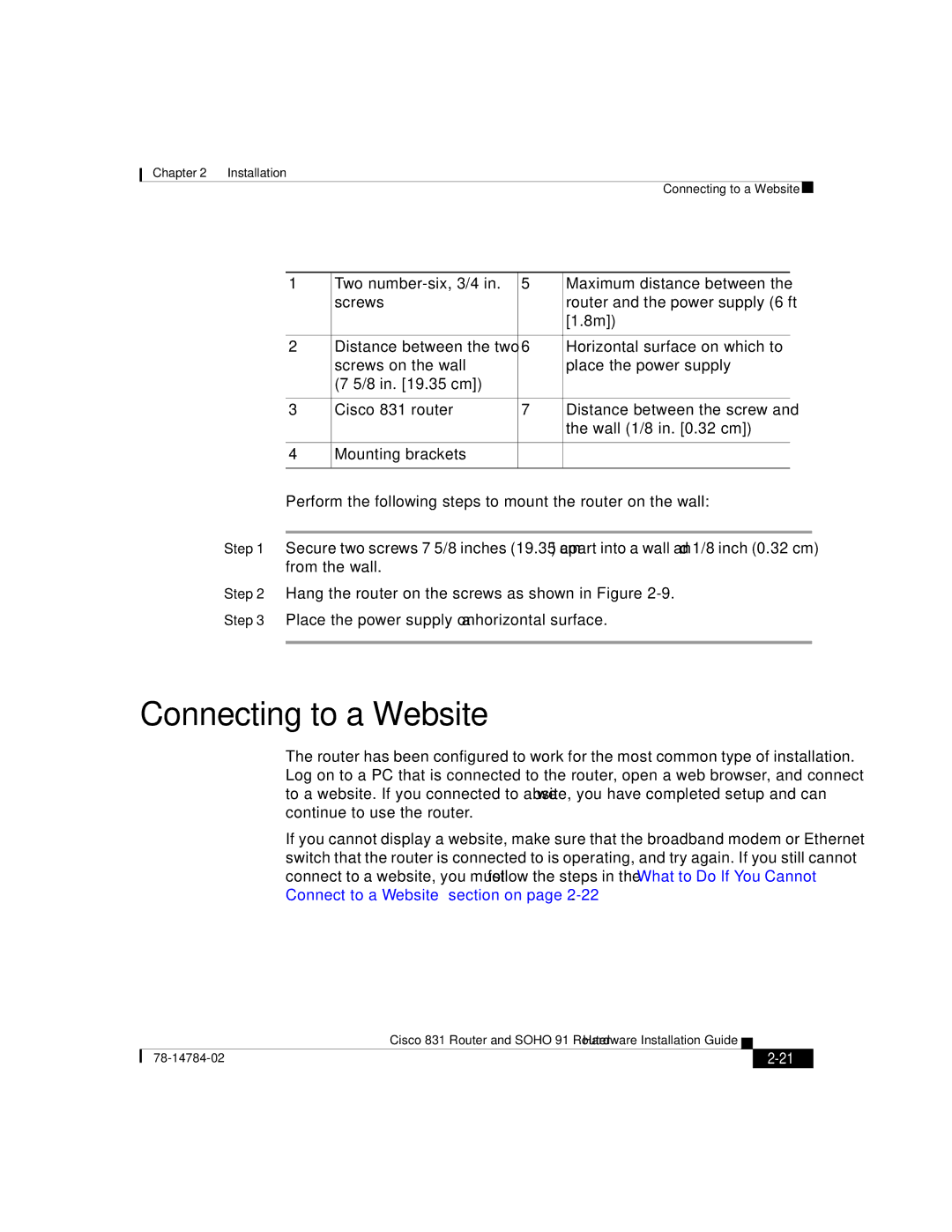 Cisco Systems 78-14784-02 manual Connecting to a Website 