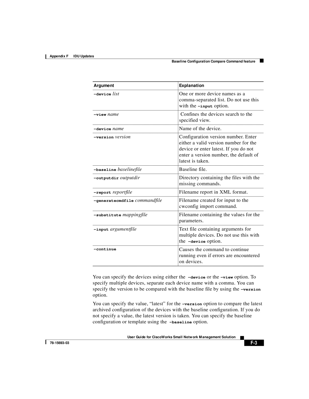 Cisco Systems 78-15693-03 appendix Argument Explanation 