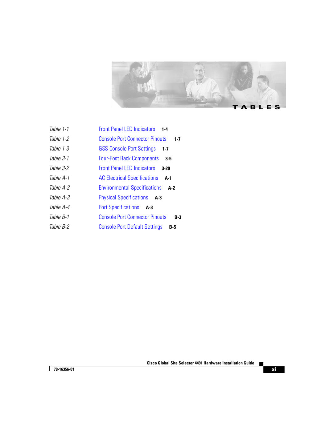 Cisco Systems 78-16356-01 manual Port Specifications A-3 