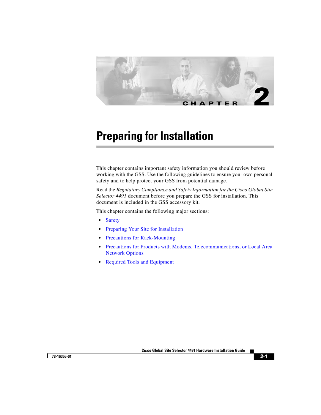 Cisco Systems 78-16356-01 manual Preparing for Installation 