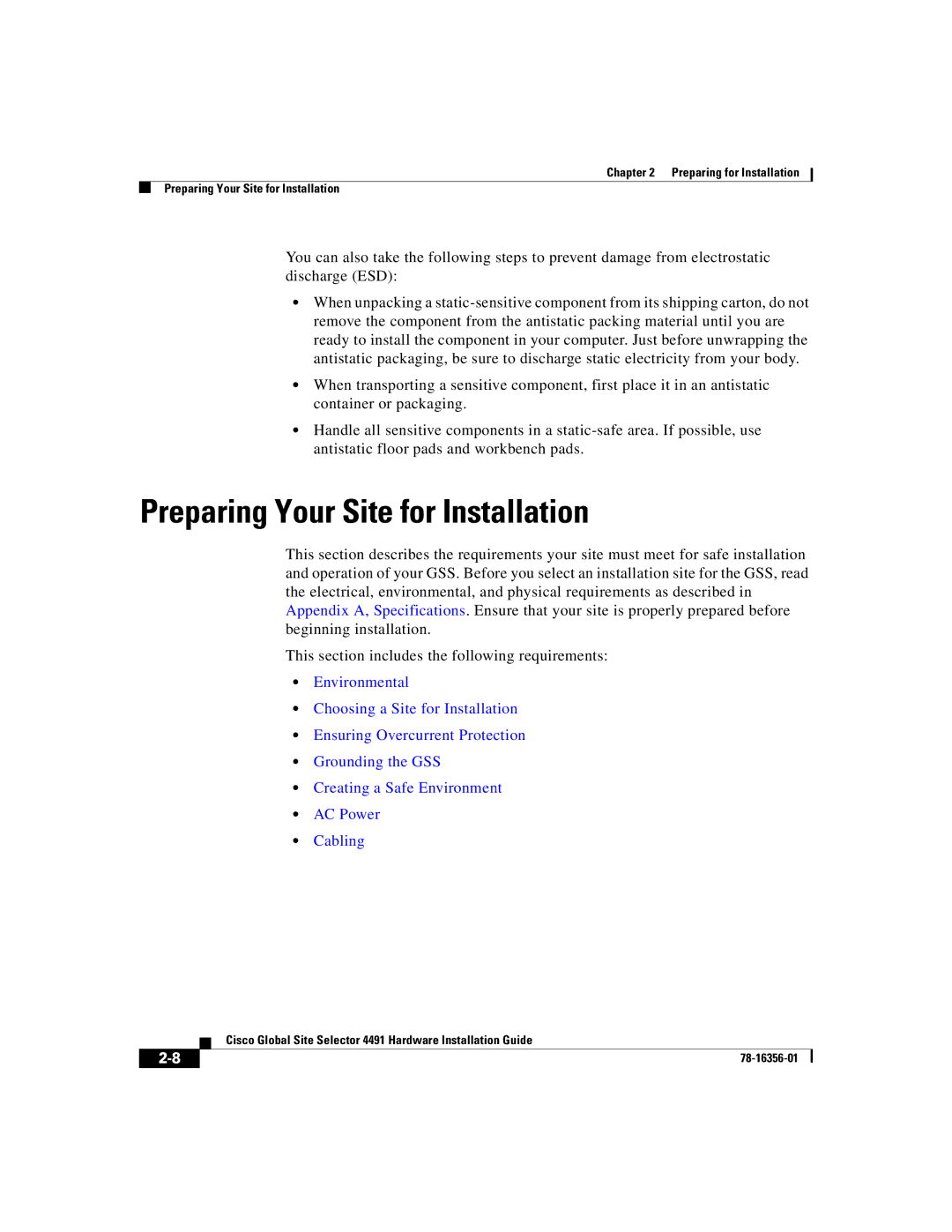 Cisco Systems 78-16356-01 manual Preparing Your Site for Installation 