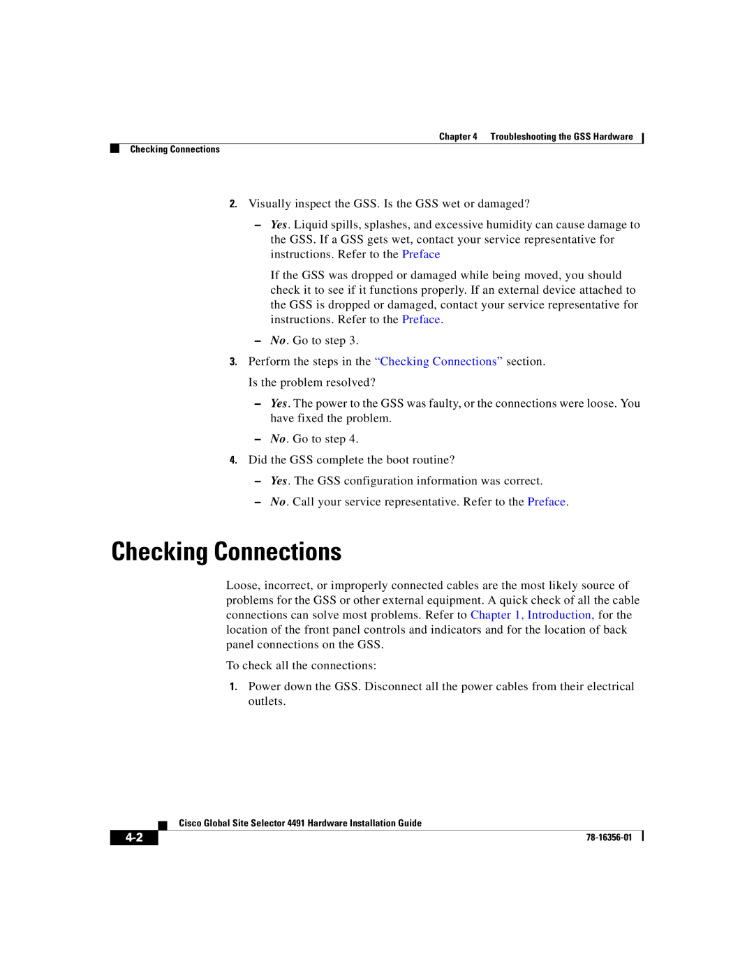 Cisco Systems 78-16356-01 manual Checking Connections 