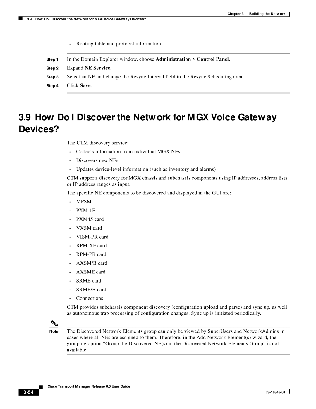 Cisco Systems 78-16845-01 manual How Do I Discover the Network for MGX Voice Gateway Devices?, Expand NE Service, 3-54 