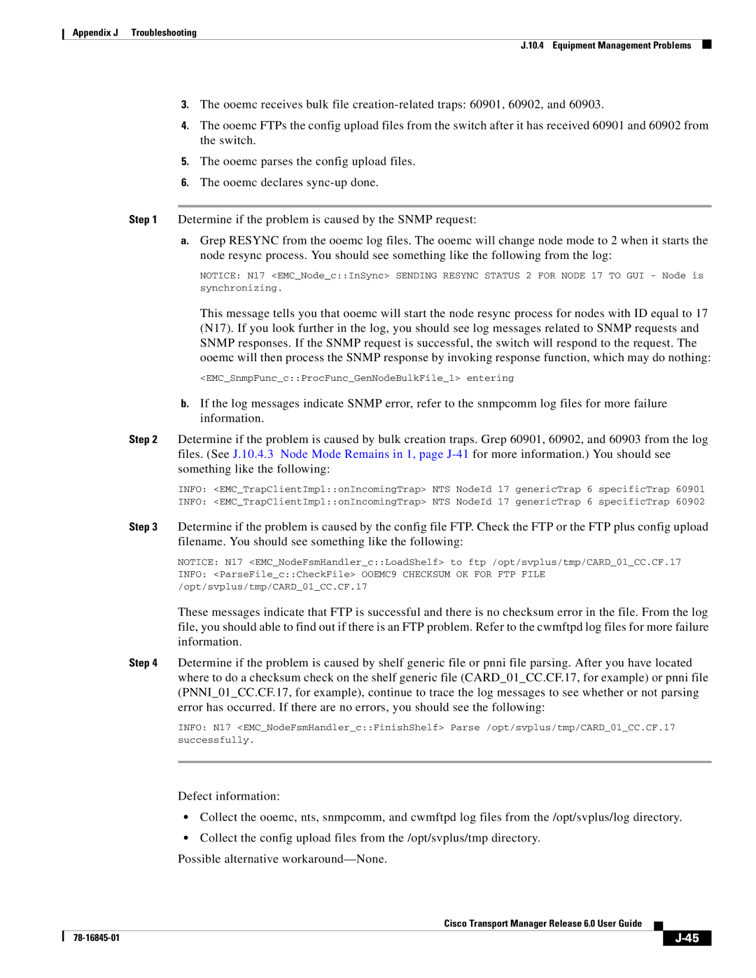 Cisco Systems 78-16845-01 appendix EMCSnmpFunccProcFuncGenNodeBulkFile1 entering 