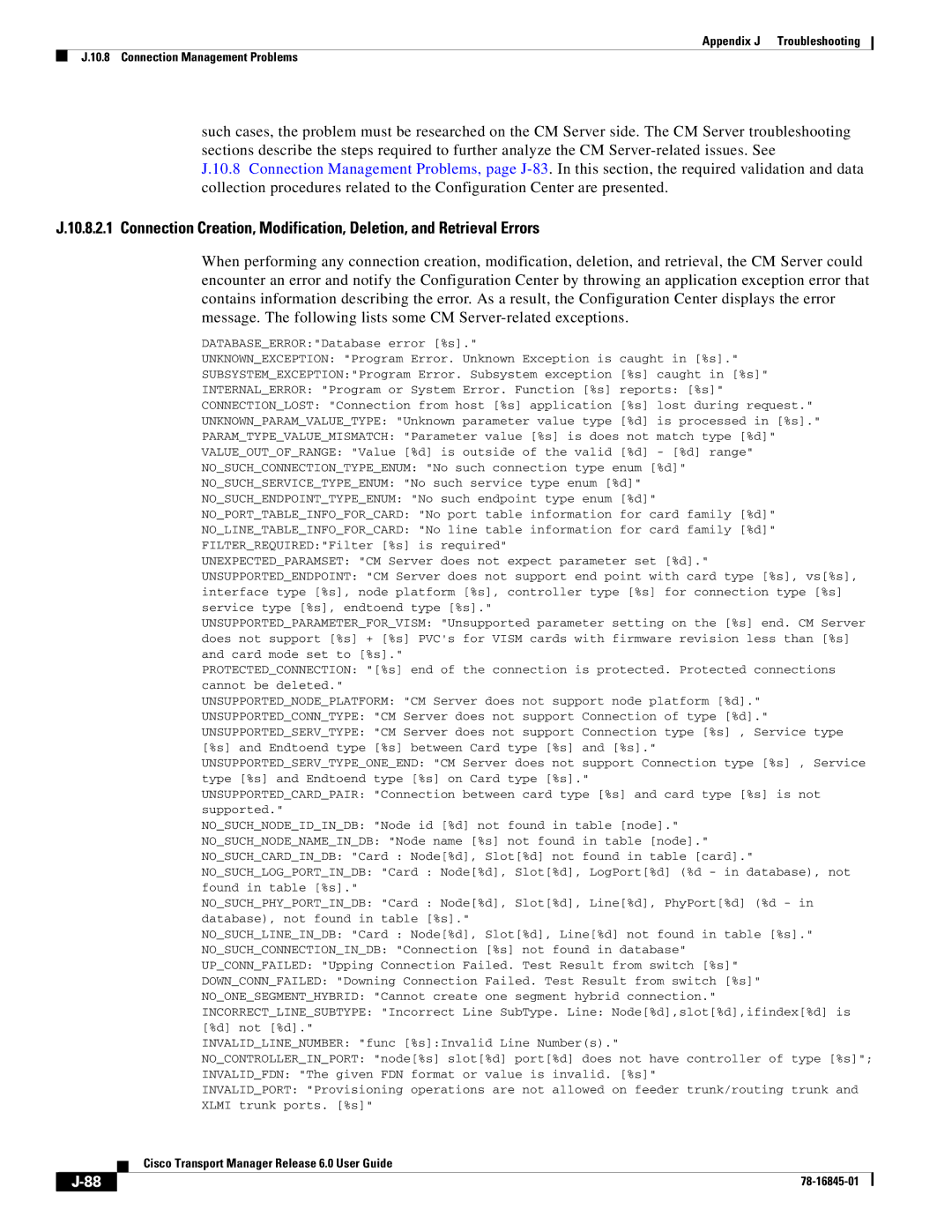 Cisco Systems 78-16845-01 appendix DATABASEERRORDatabase error %s 