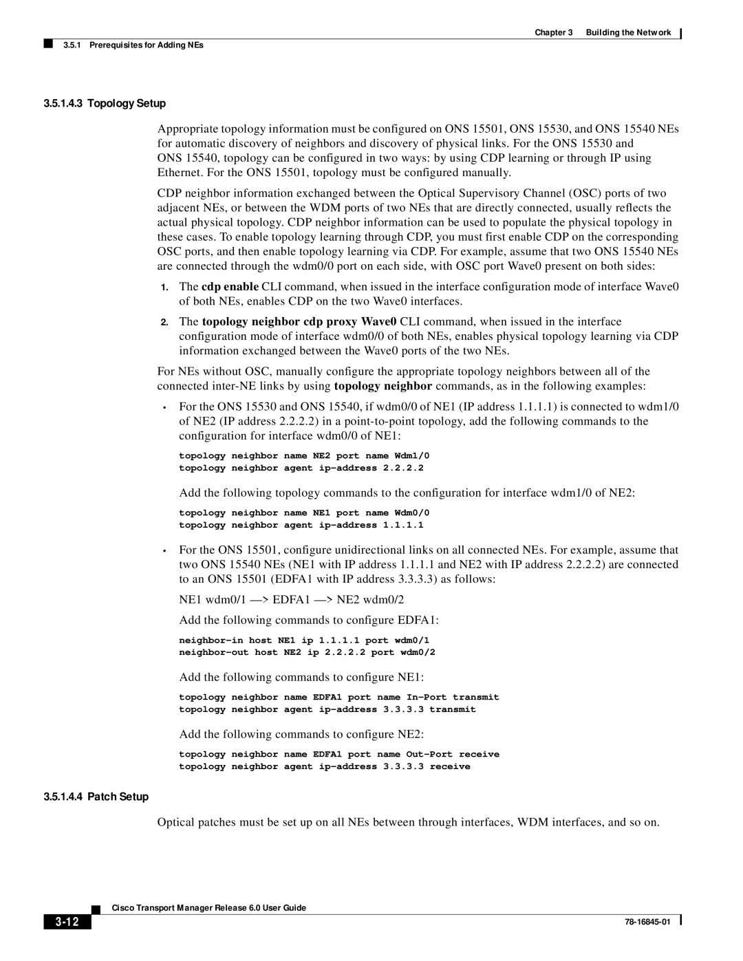 Cisco Systems 78-16845-01 manual Topology Setup 