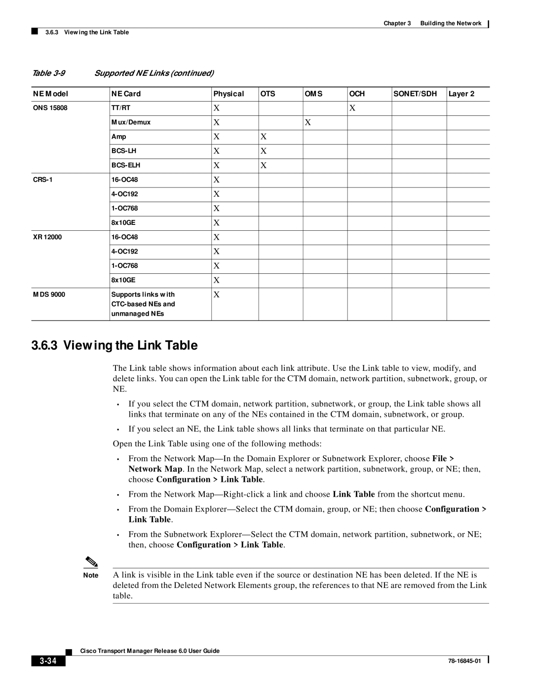 Cisco Systems 78-16845-01 manual Viewing the Link Table, File 