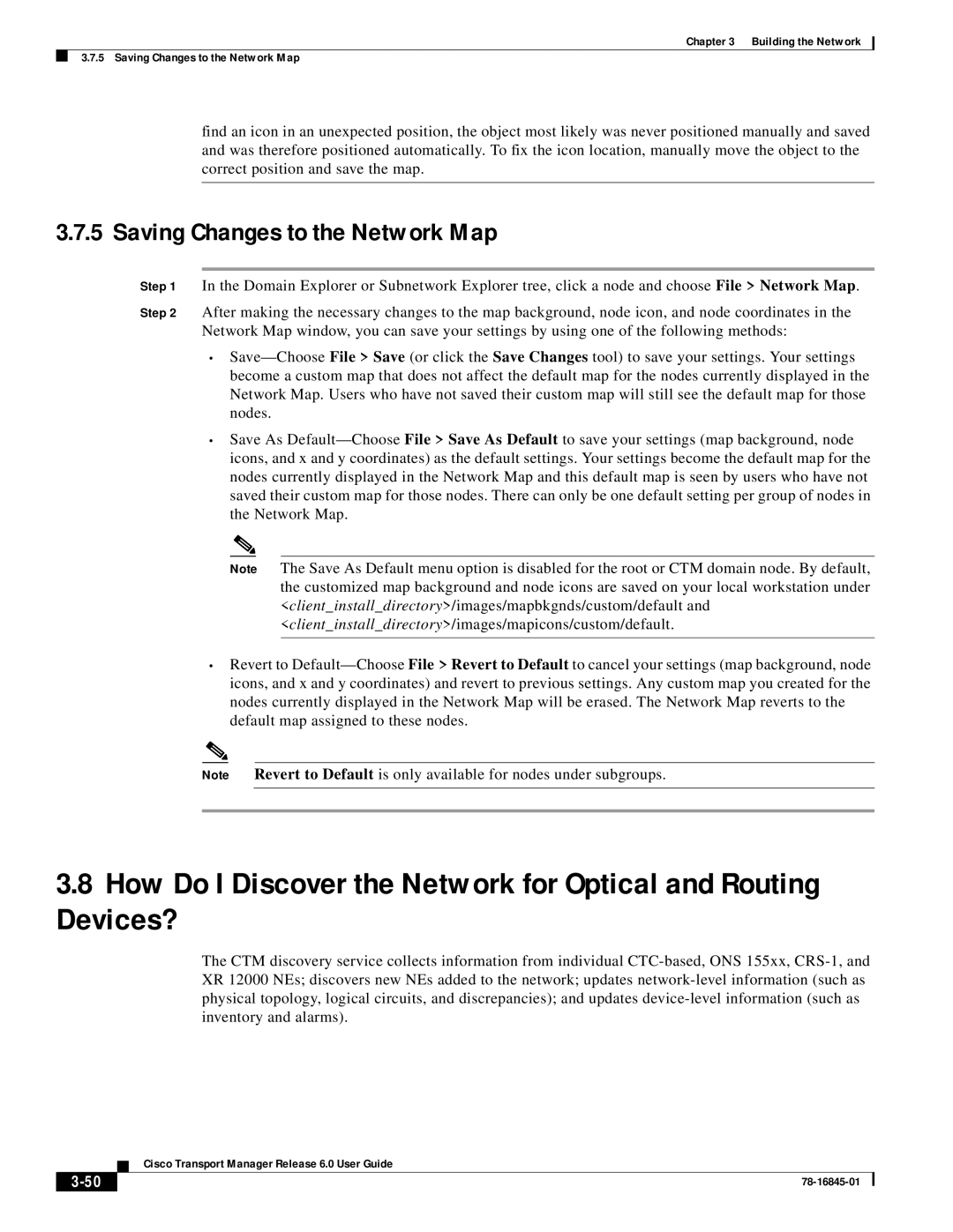 Cisco Systems 78-16845-01 manual Saving Changes to the Network Map 