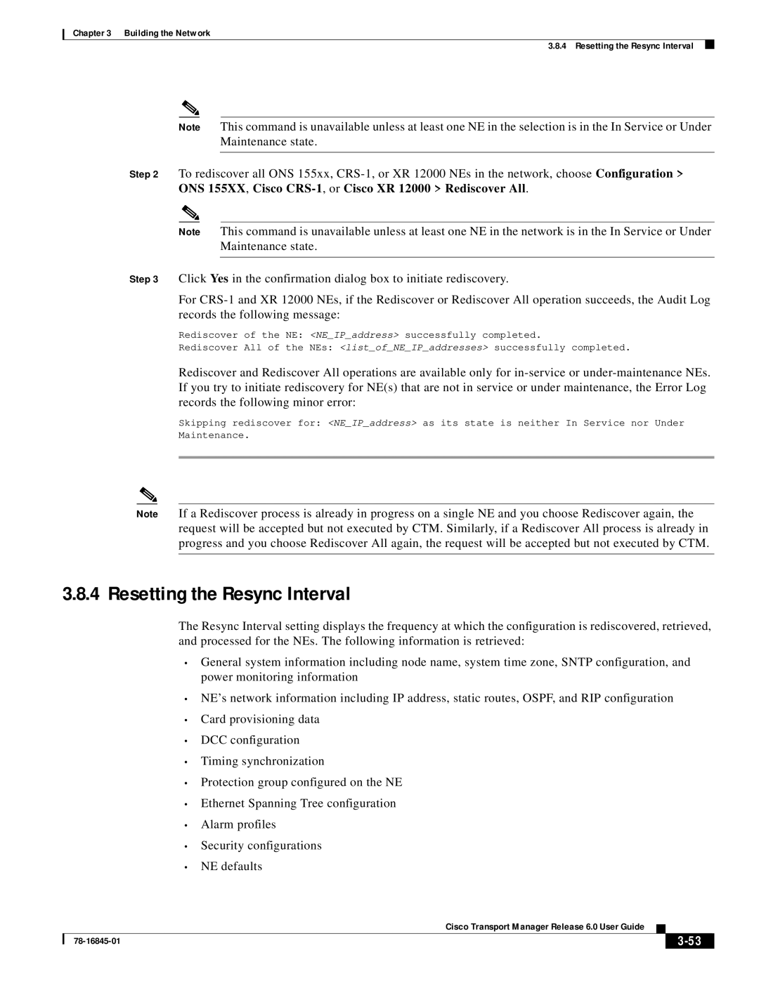 Cisco Systems 78-16845-01 manual Resetting the Resync Interval 