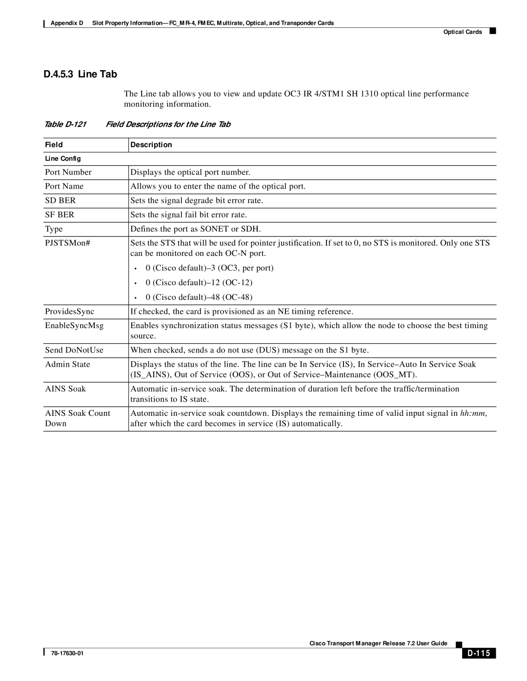 Cisco Systems 78-17630-01 appendix Line Tab, 115 