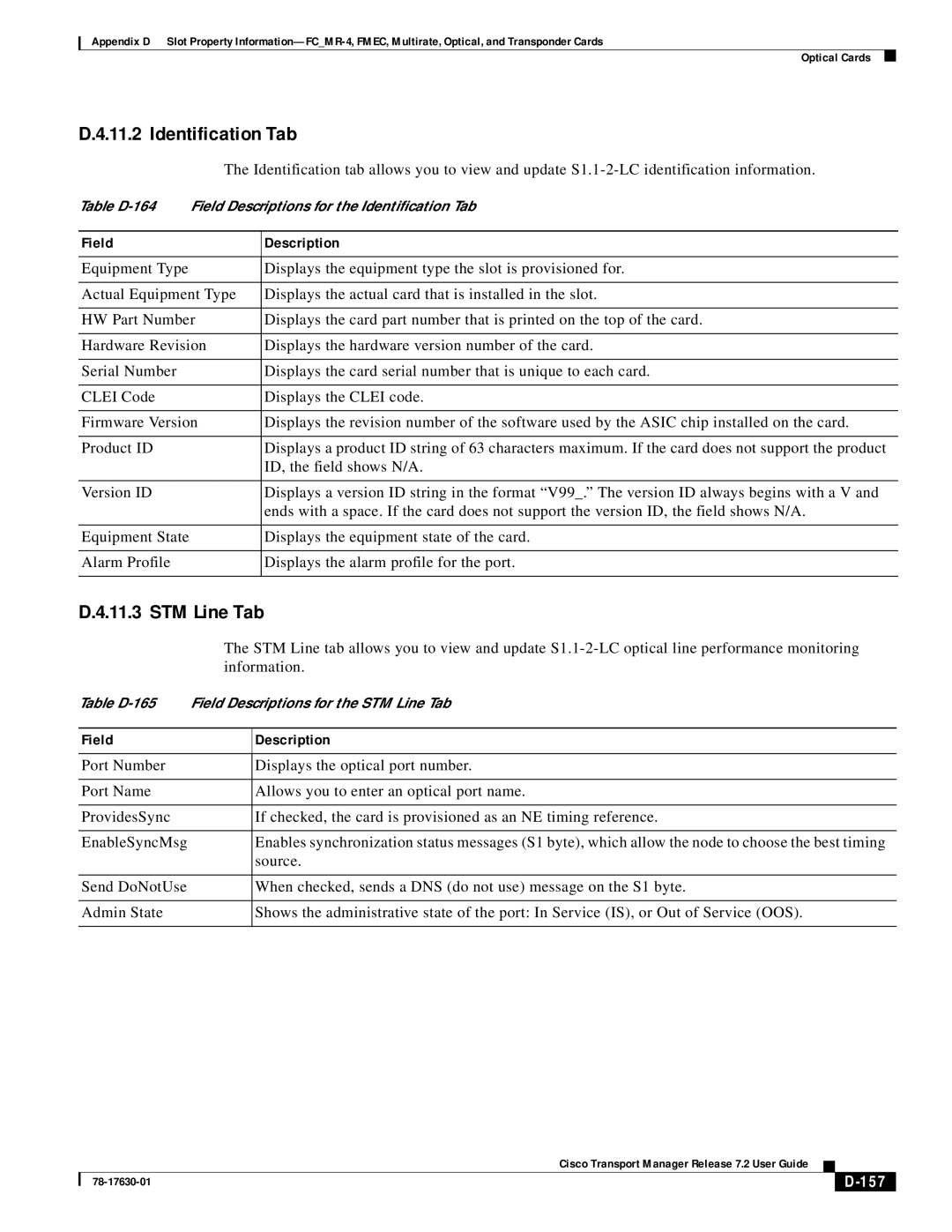 Cisco Systems 78-17630-01 appendix STM Line Tab, 157 