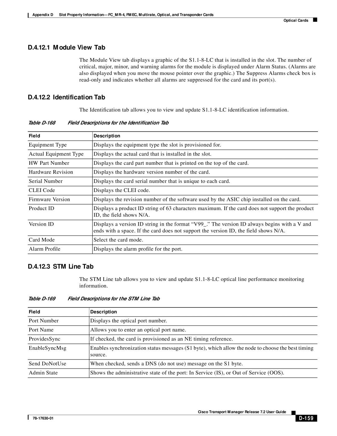 Cisco Systems 78-17630-01 appendix Module View Tab, 159 