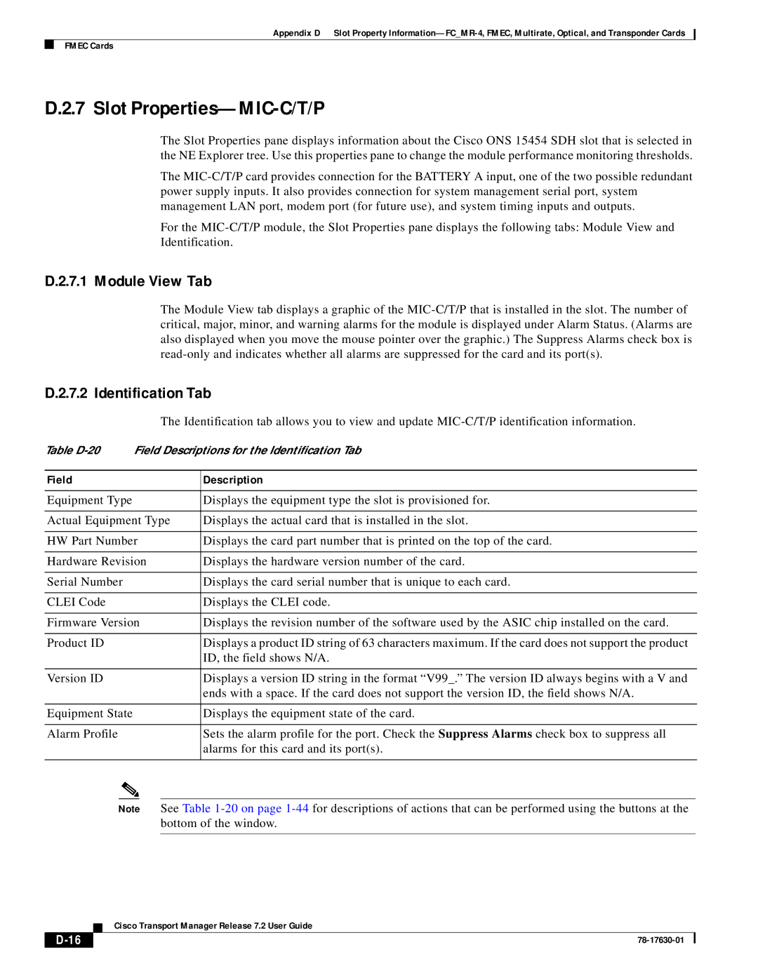 Cisco Systems 78-17630-01 appendix Slot Properties-MIC-C/T/P 