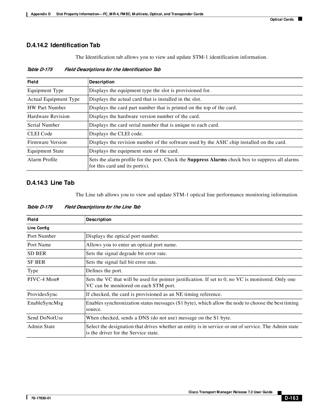 Cisco Systems 78-17630-01 appendix Line Tab, 163 