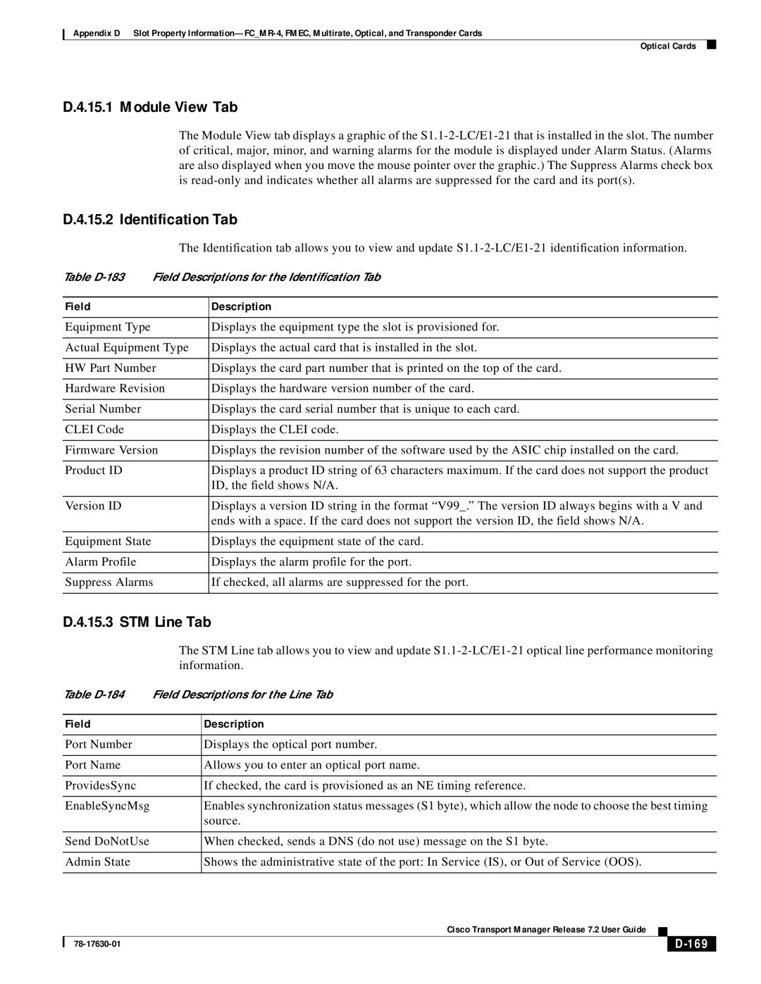 Cisco Systems 78-17630-01 appendix Module View Tab, 169 