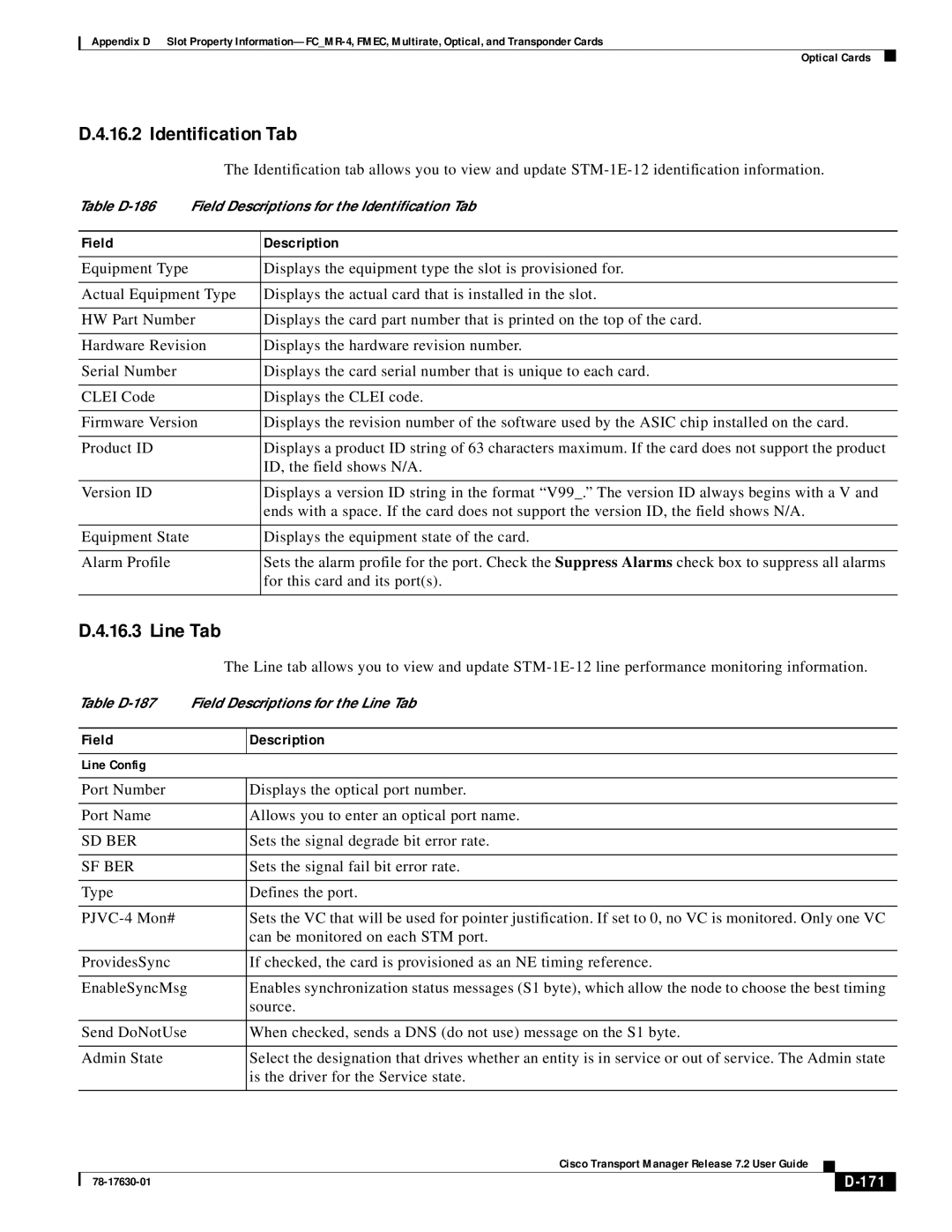 Cisco Systems 78-17630-01 appendix Line Tab, 171 