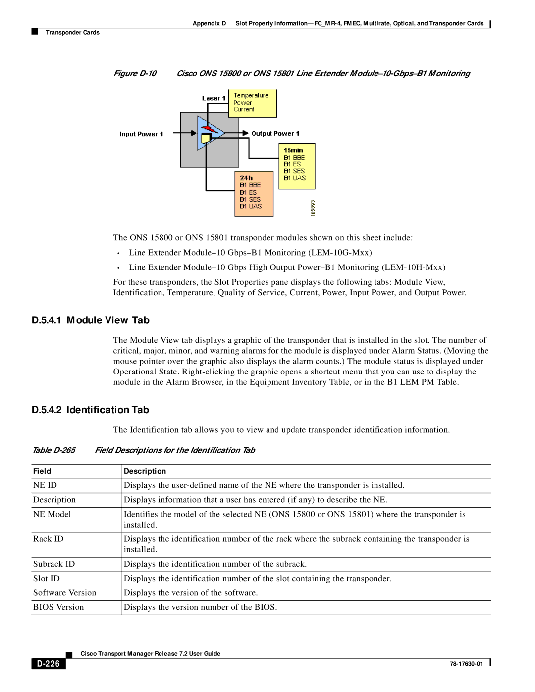 Cisco Systems 78-17630-01 appendix Module View Tab, 226 