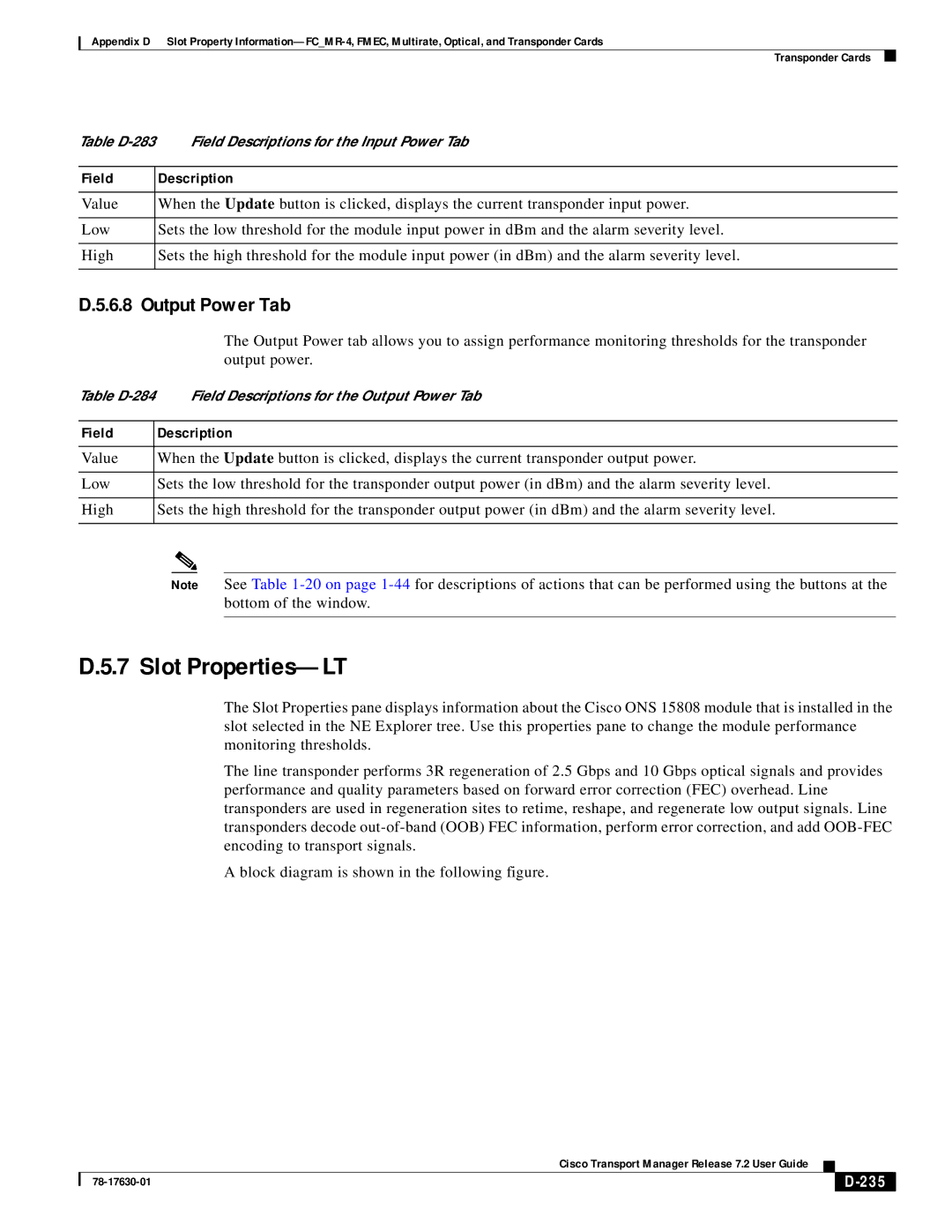 Cisco Systems 78-17630-01 appendix Slot Properties-LT, 235 