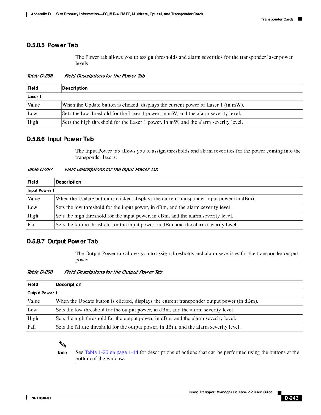 Cisco Systems 78-17630-01 appendix Power Tab, 243 