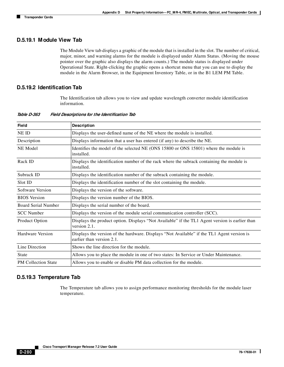 Cisco Systems 78-17630-01 appendix Module View Tab, 280 