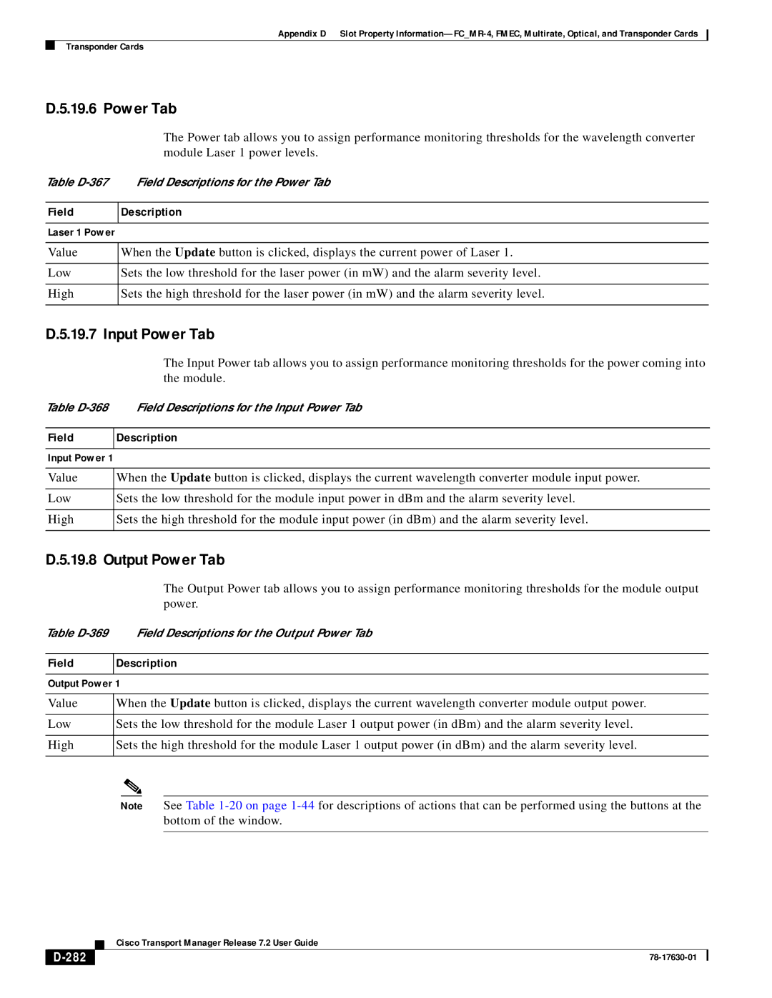 Cisco Systems 78-17630-01 appendix Power Tab, 282 