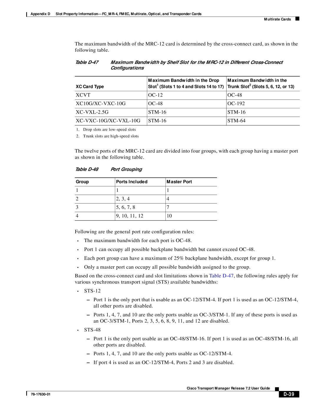 Cisco Systems 78-17630-01 appendix Maximum Bandwidth 