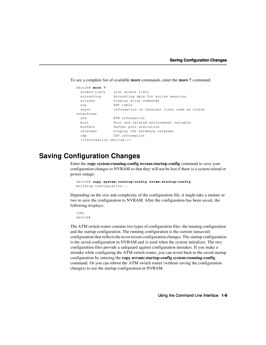Cisco Systems 78-6897-01 manual Saving Configuration Changes 
