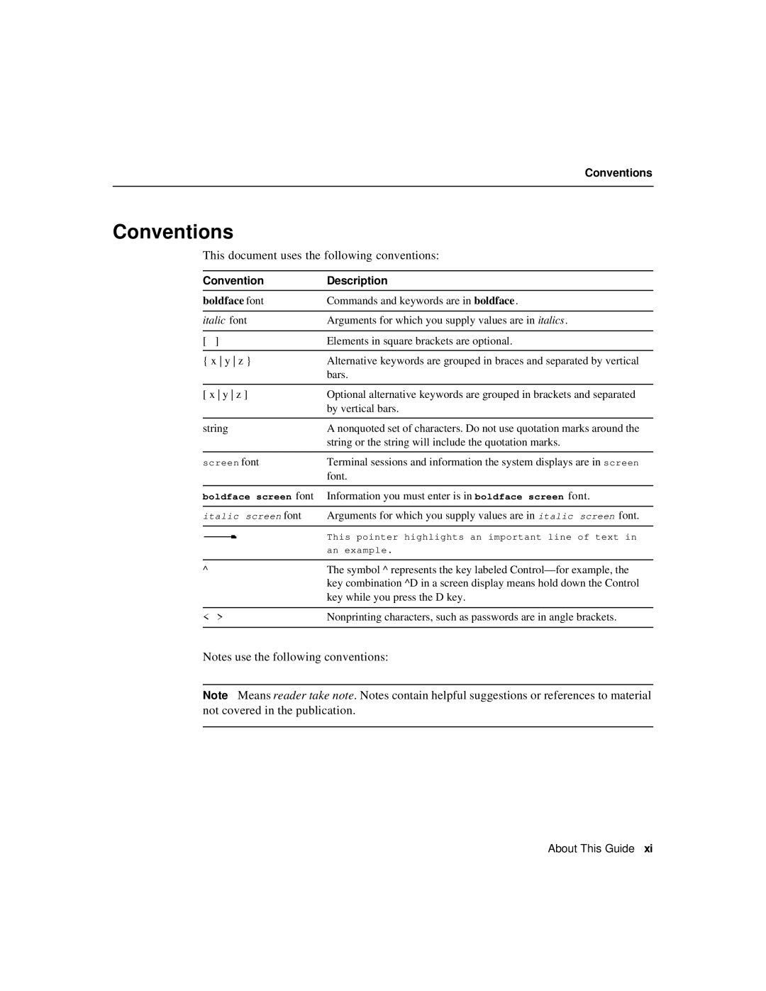 Cisco Systems 78-6897-01 manual Conventions, Convention Description, Boldface screen font 