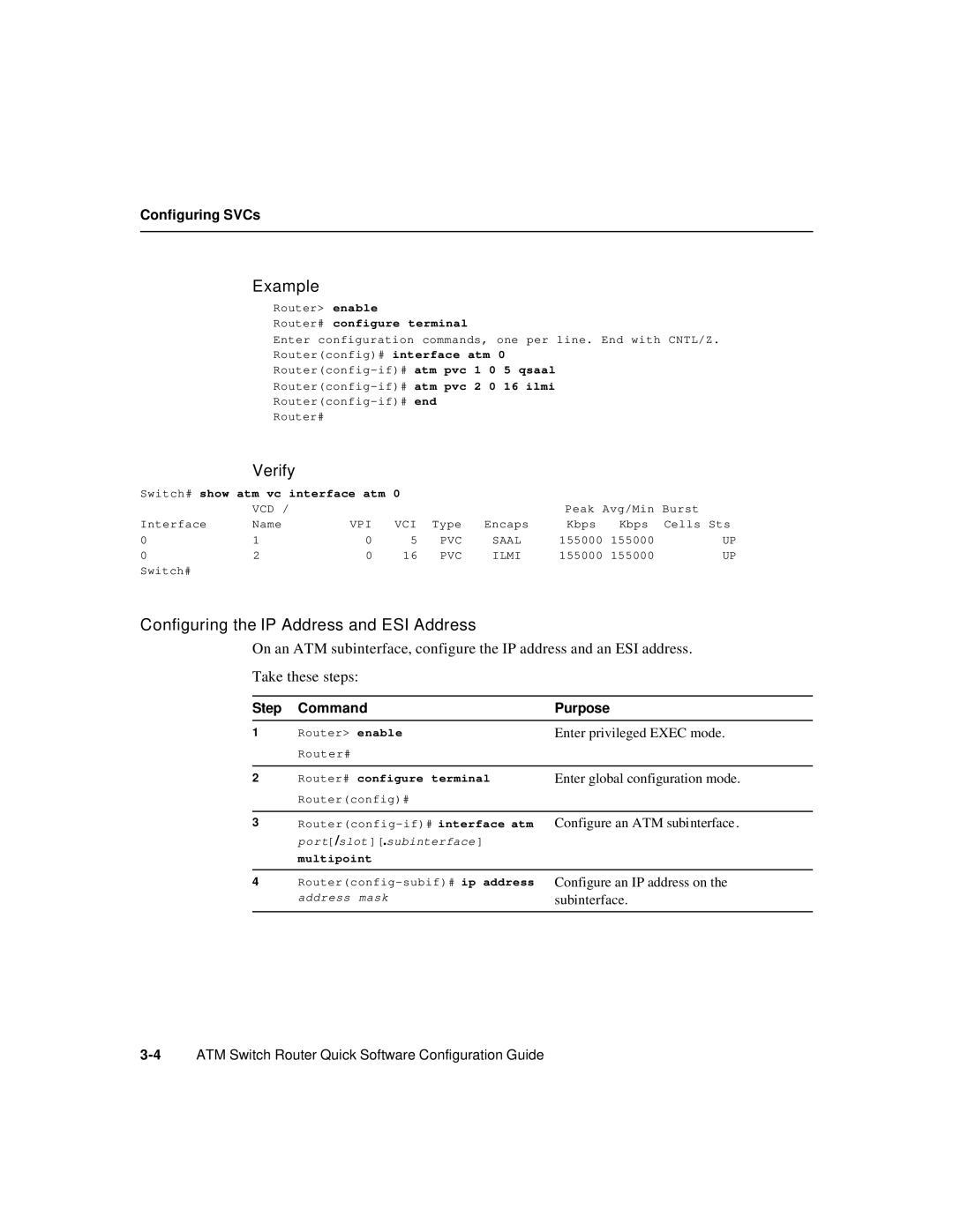 Cisco Systems 78-6897-01 manual Configuring the IP Address and ESI Address, Router# configure terminal, Multipoint 