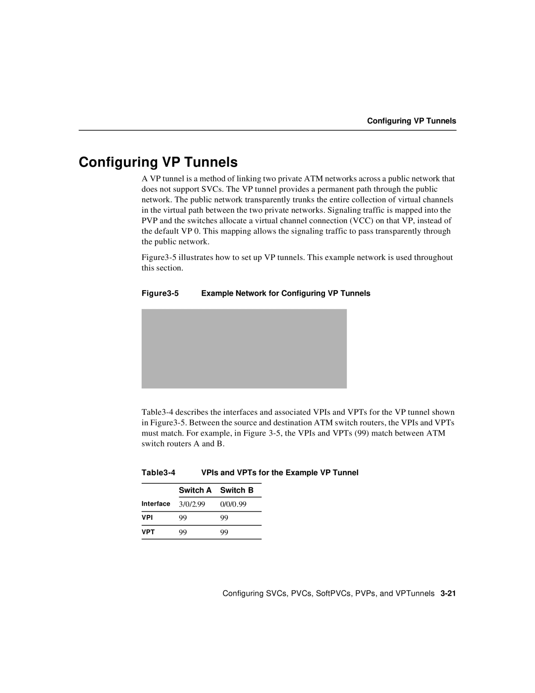 Cisco Systems 78-6897-01 manual Configuring VP Tunnels, VPIs and VPTs for the Example VP Tunnel Switch a Switch B 