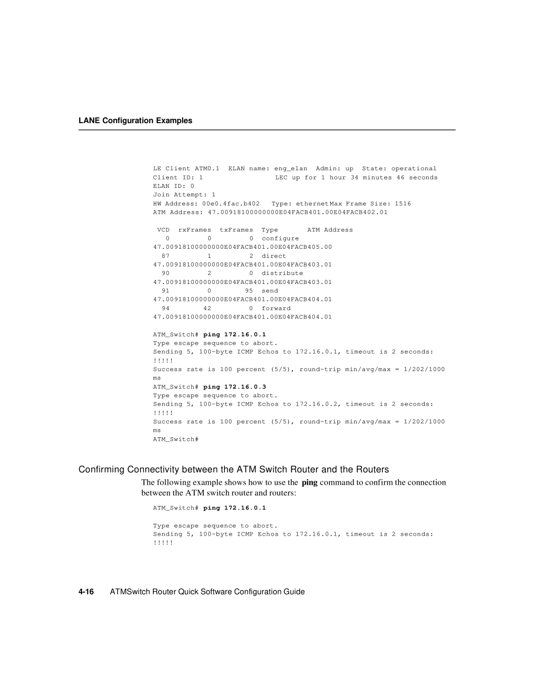 Cisco Systems 78-6897-01 manual ATMSwitch# ping 