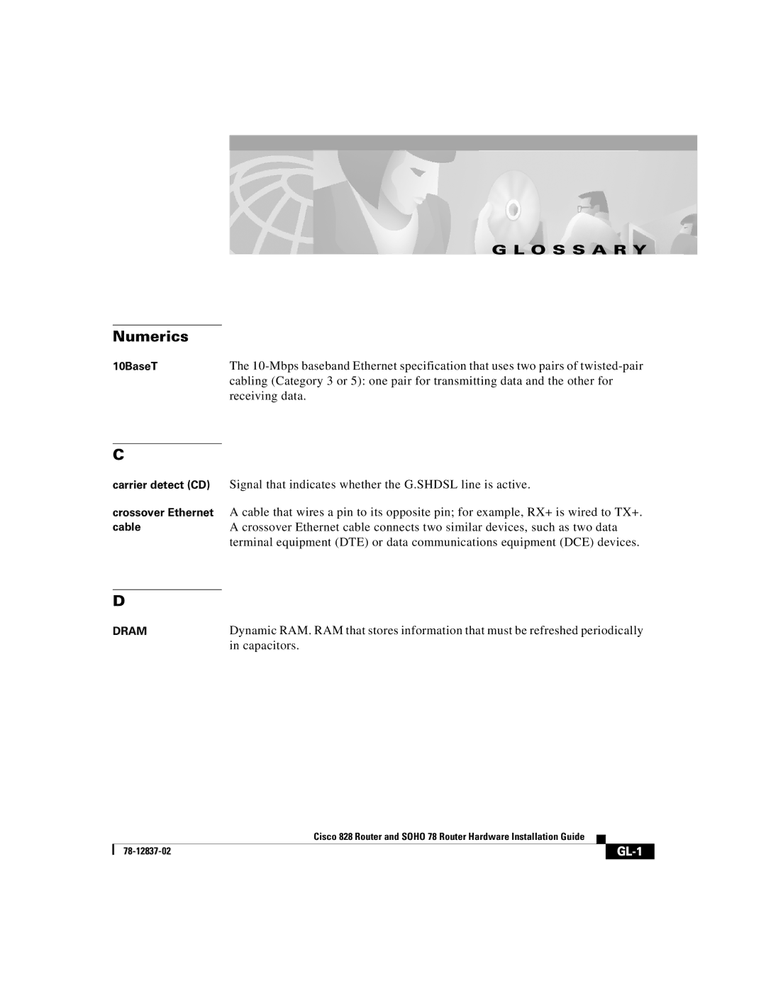 Cisco Systems 828, 78 manual Numerics 