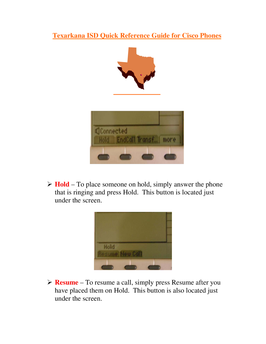 Cisco Systems 7900 Series manual Texarkana ISD Quick Reference Guide for Cisco Phones 