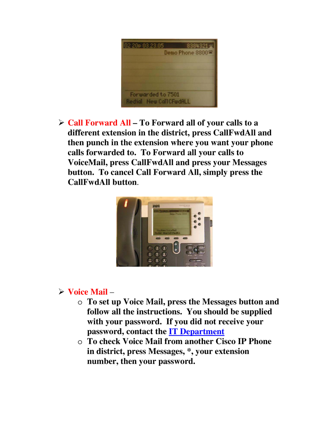 Cisco Systems 7900 Series manual ¾ Voice Mail 