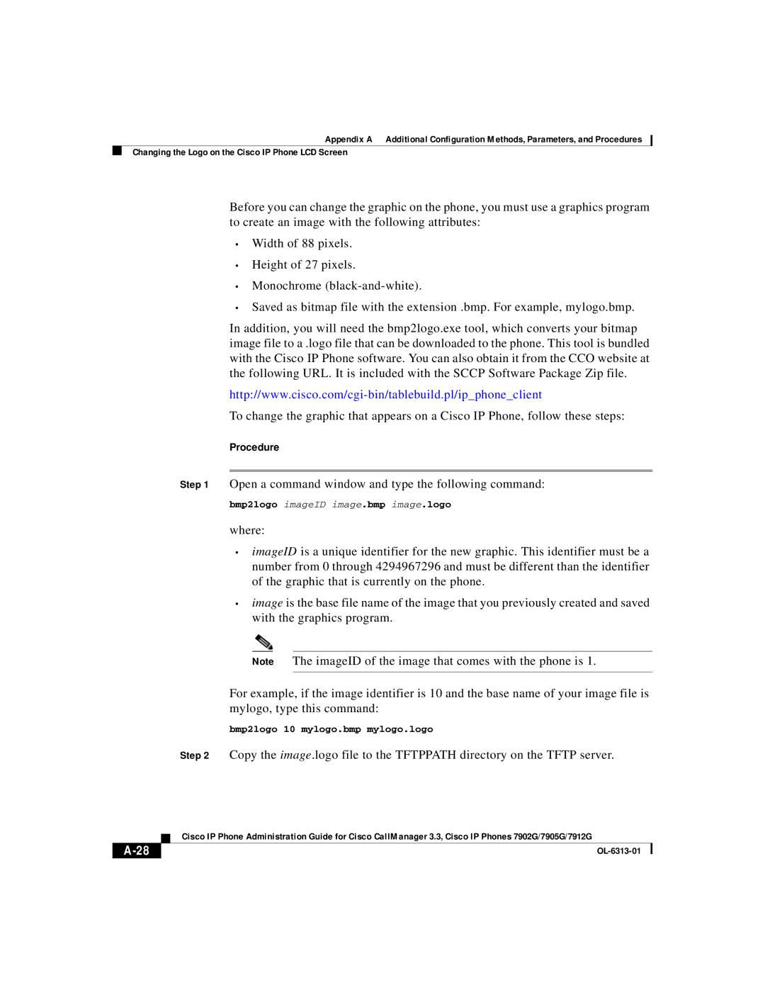 Cisco Systems 7905G, 7902G, 7912G manual Open a command window and type the following command 