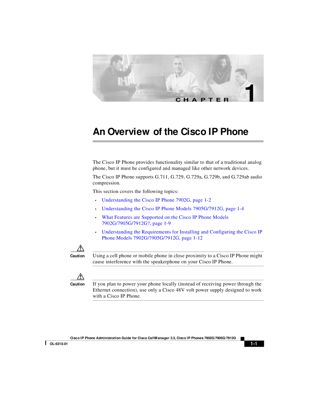 Cisco Systems 7905G, 7902G, 7912G manual An Overview of the Cisco IP Phone 