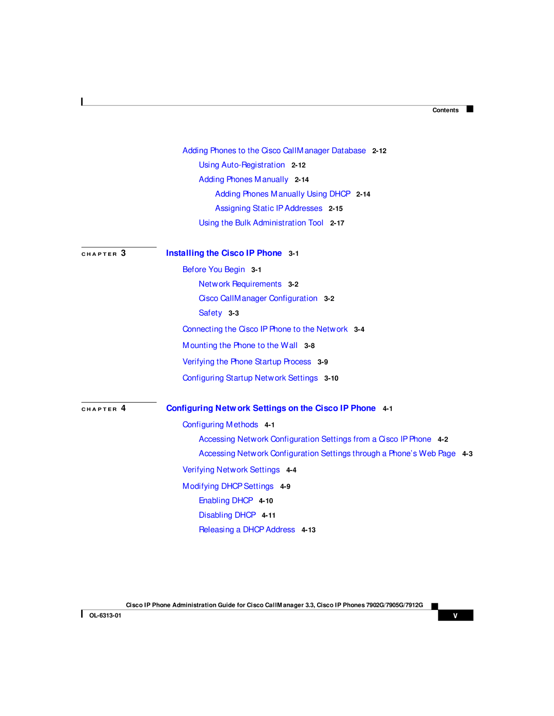 Cisco Systems 7912G, 7902G, 7905G manual Configuring Network Settings on the Cisco IP Phone 